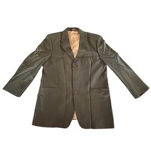 Ralph Lauren Men's Beige Wool Blazer Size 42T Formal Single-Breasted